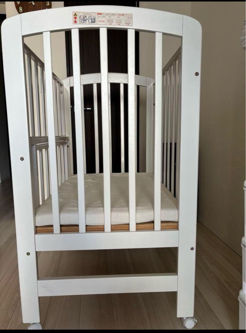 【えるめるも】カトージ ハイタイプ ミニベビーベッド 収納棚