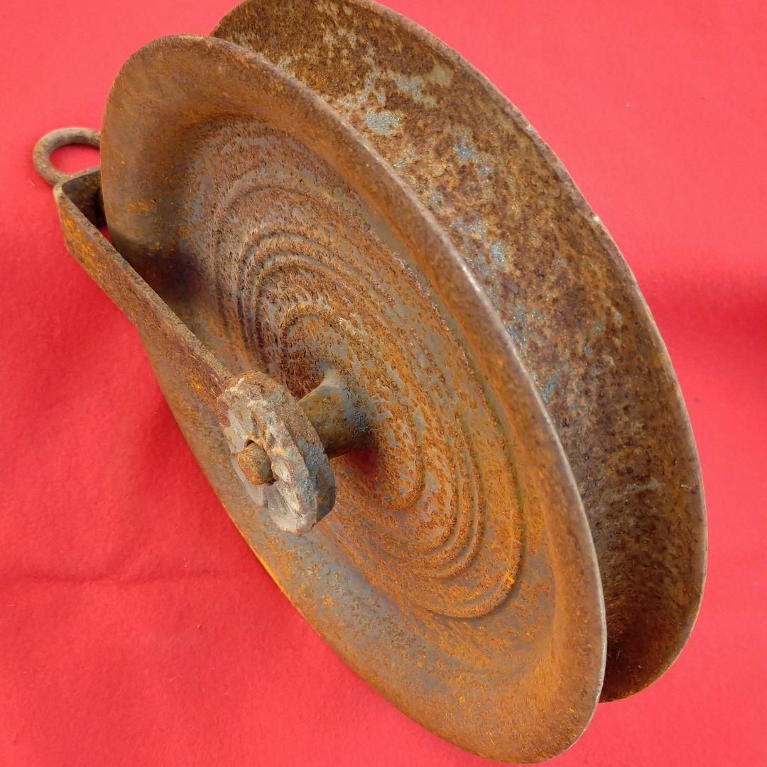 昭和レトロ・滑車・ガーデニング・アンティーク・古道具