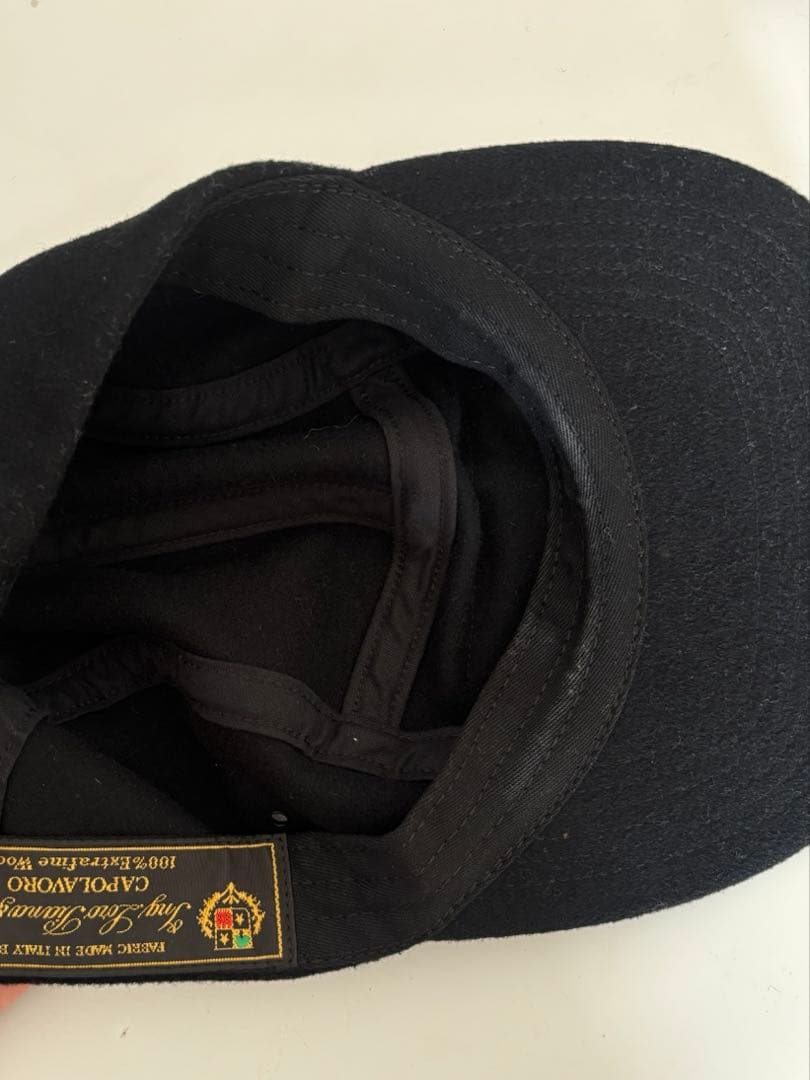Supreme ブラックキャップ 100%ウール