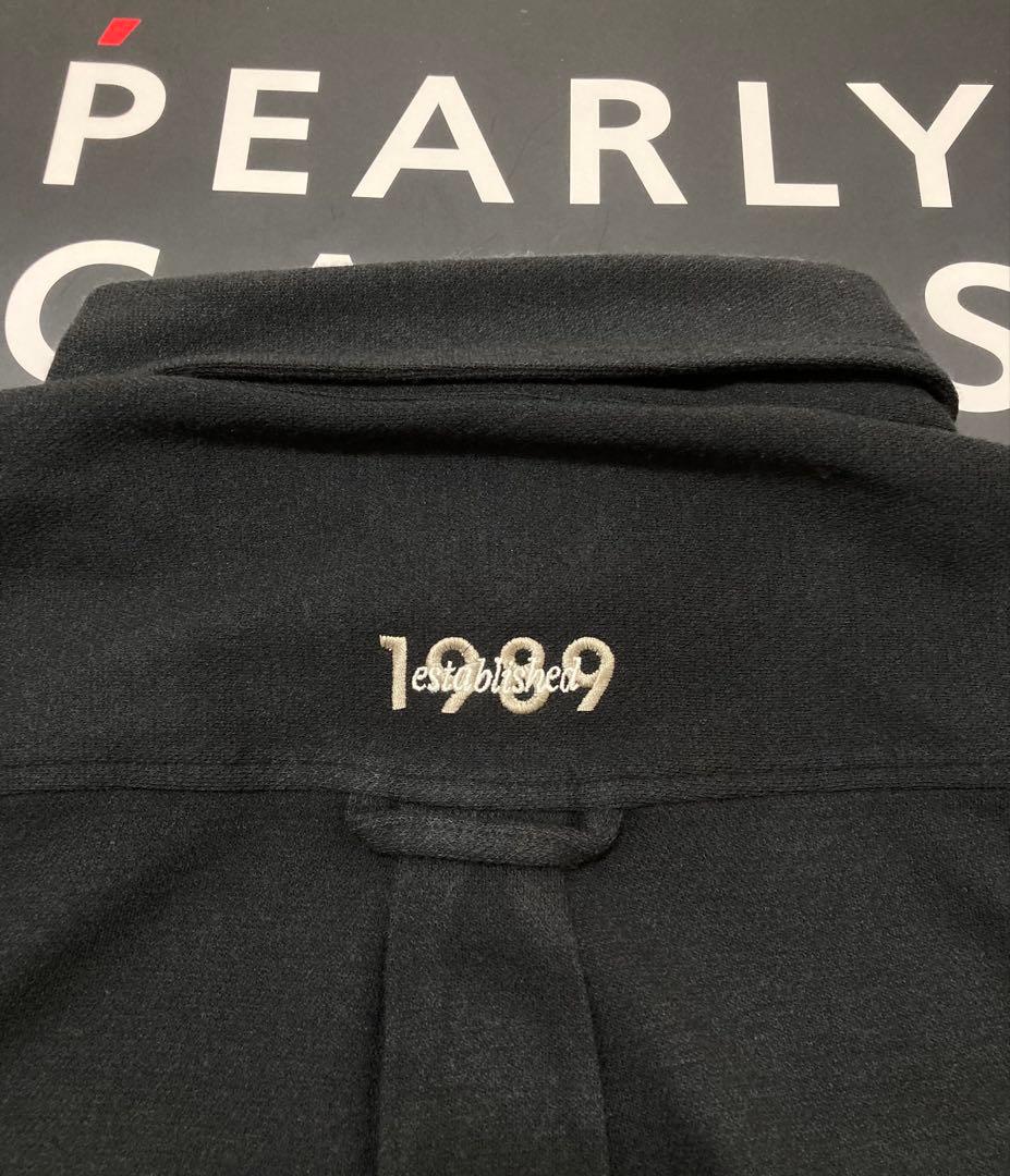 新品 パーリーゲイツ ストレッチカノコスムースピーチ 長袖ポロシャツ(5)L/紺