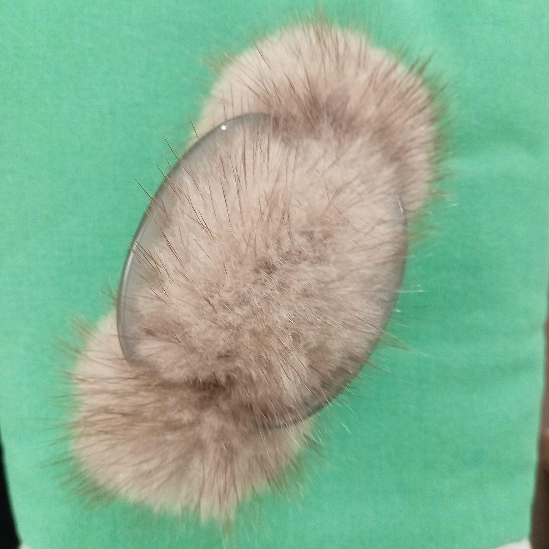 アレクサンドルドゥパリ　ミンク　ヘアクリップ