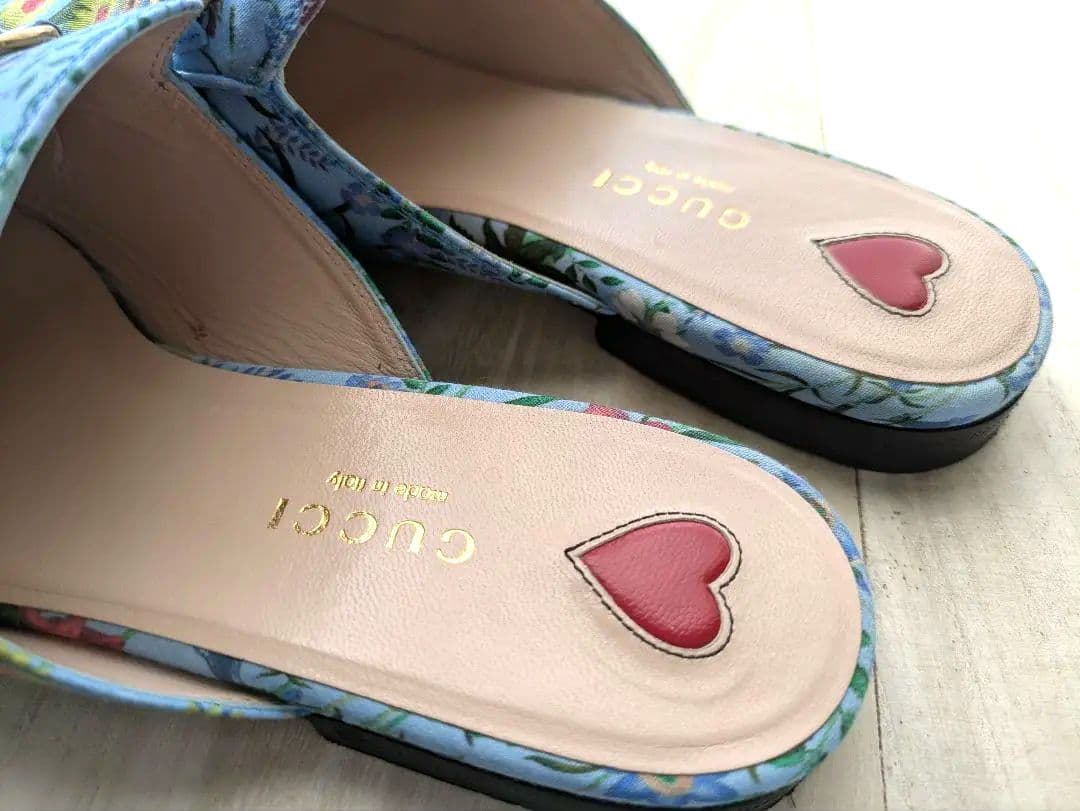 S*K様 値下げ❤❤ Gucci 432773 フラワープリント ミュール/スリ