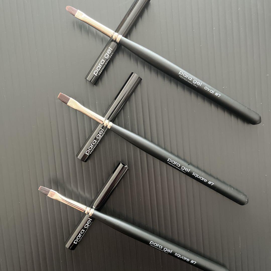 パラジェル para gel パラブラシ ネイルブラシ 筆 オーバル＆スクエア