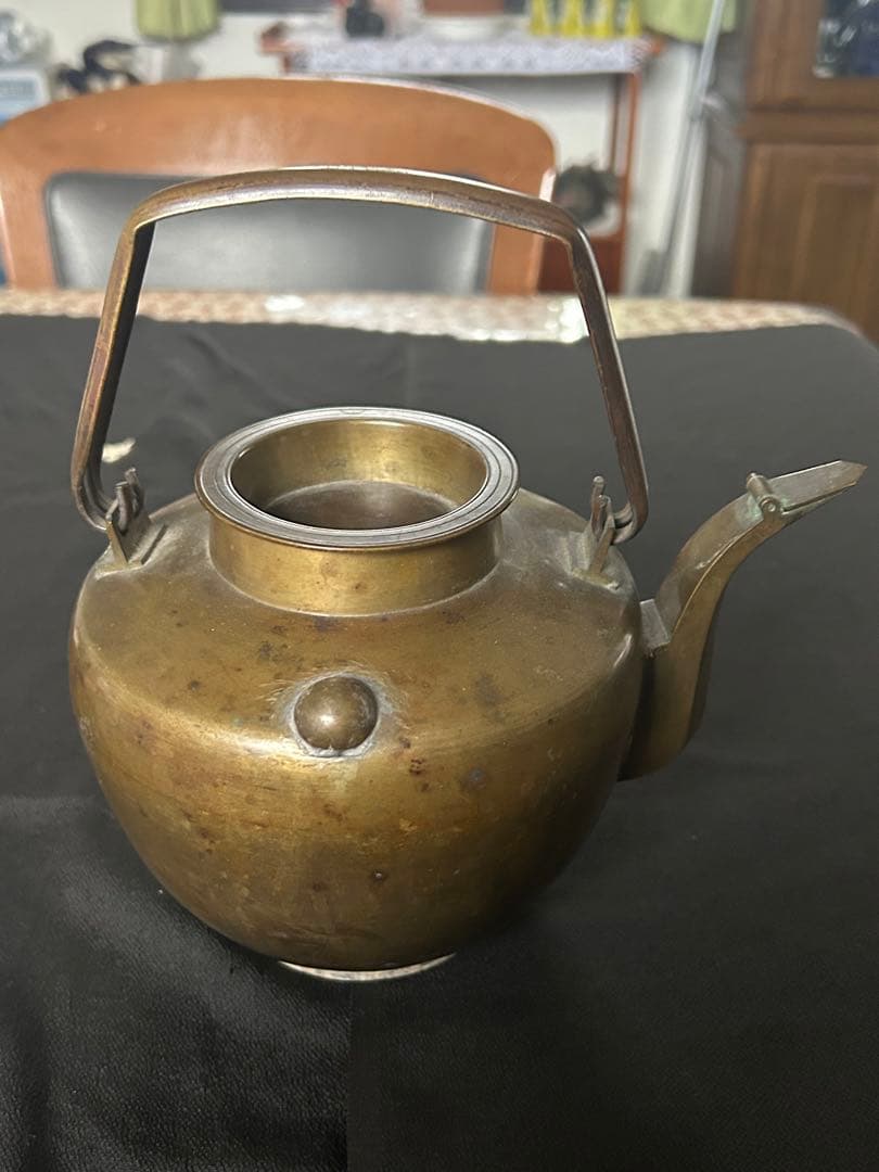 中国古玩急須　煎茶道具　煎茶道　煎茶　金属　鉄瓶　骨董　アンティーク