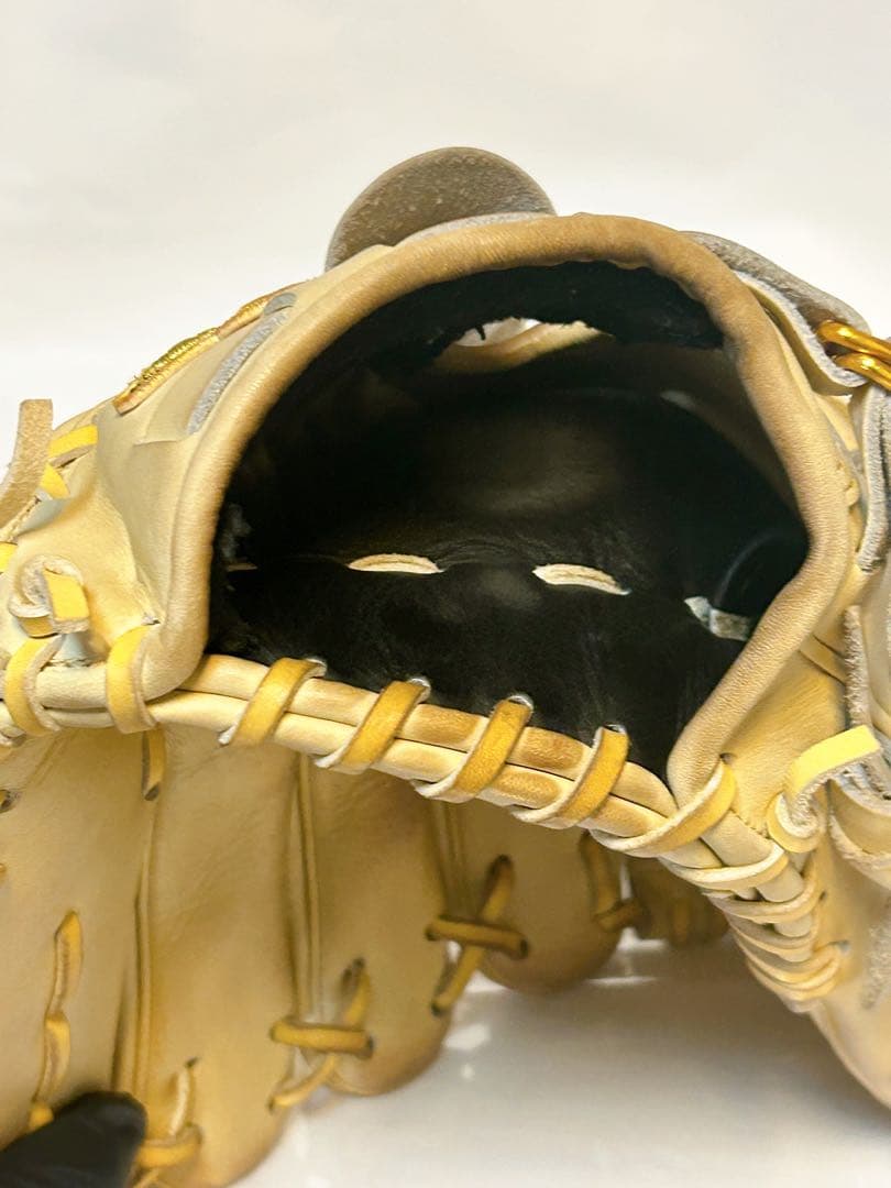 希少!!★バックスタイル×ベージュ★ ハイゴールド 硬式 ピッチャー用グローブ