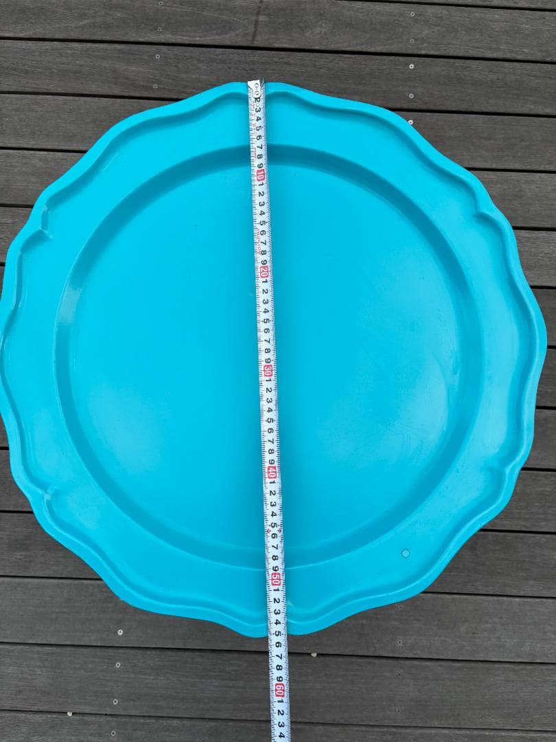 【IKEA　北欧・モロッコ風】トレイテーブル 折りたたみ ターコイズブルー