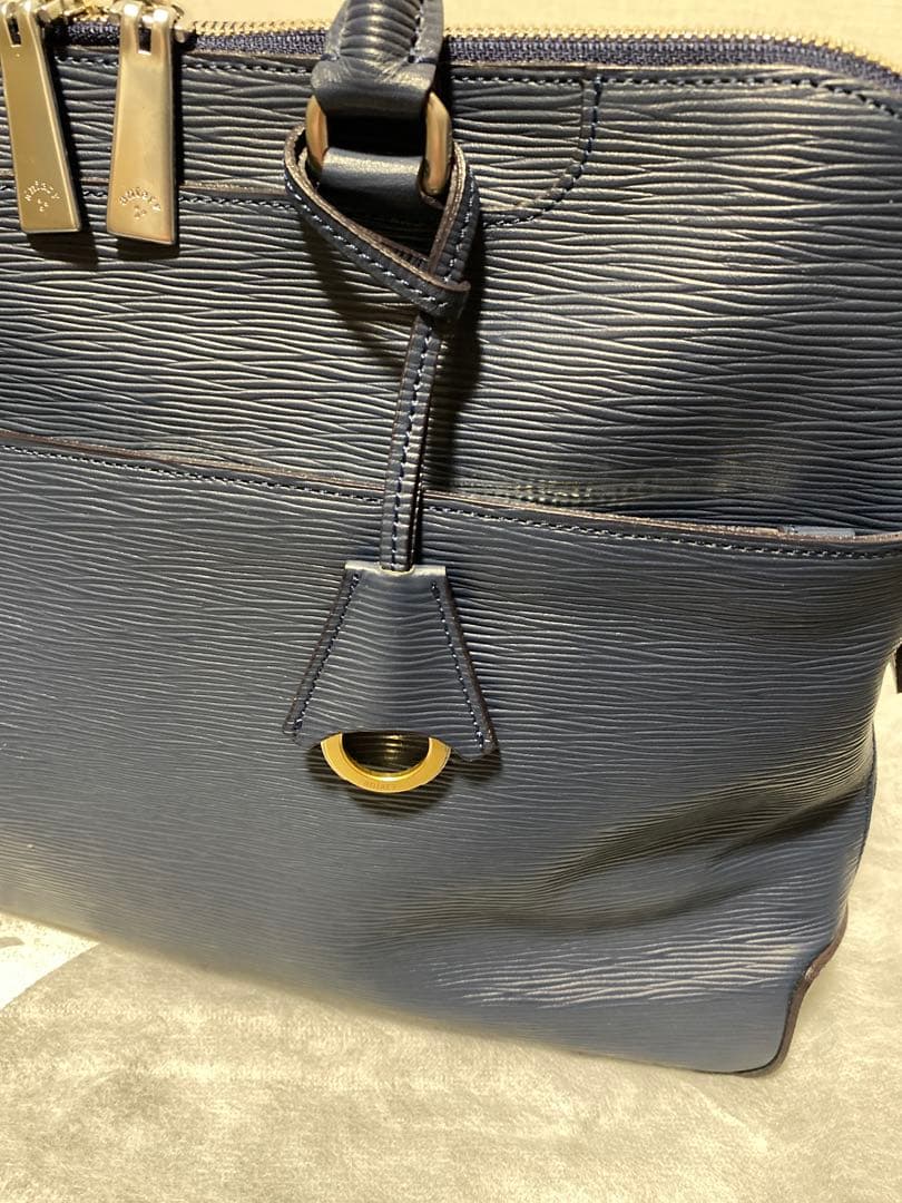 アニアリ　aniary ネイビー レザー ビジネスバッグ　美品　キレイ