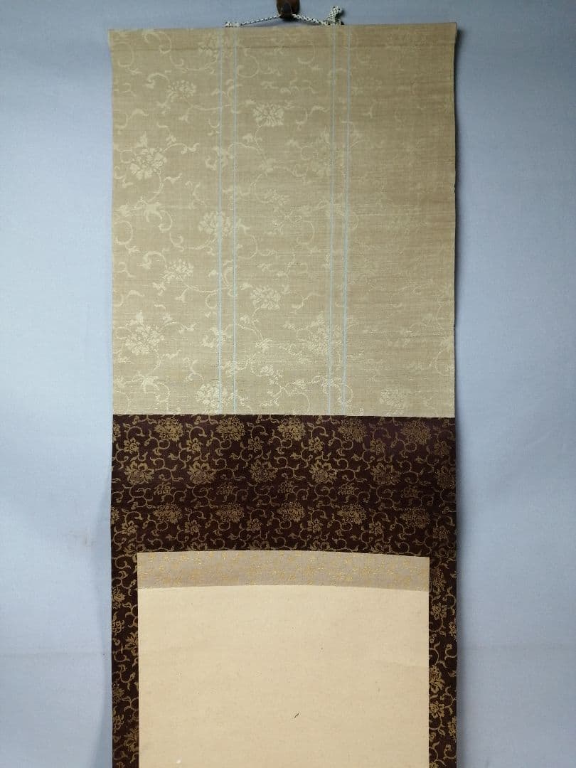 【茶道具】松村景文筆　『梅と鶯』　絵　茶軸　掛軸B931