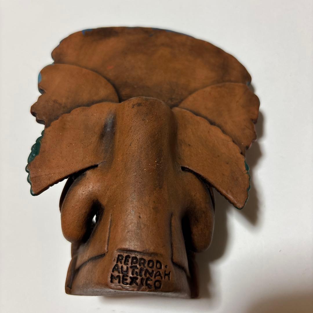 メキシコ民芸 古代神官フィギュア 陶器 マヤ アステカ