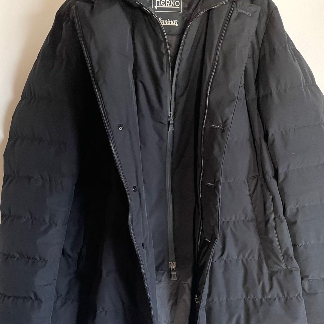 タグ付き＊HERNO ラミナー ダウンコート ブラック 48