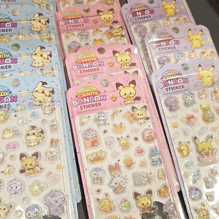 16枚 韓国 ポケモン　ボンボン シール　韓国限定　正規品