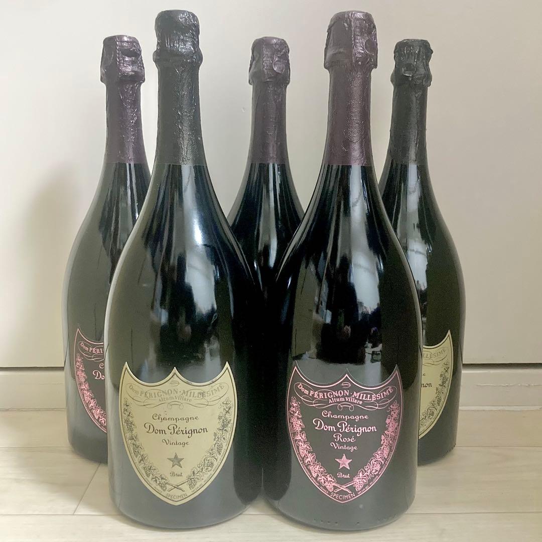 ドンペリニヨンマグナム 1.5L ダミーボトル 白2本 ロゼ3本