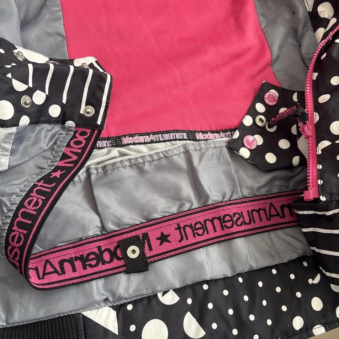 モダンアミューズメント　スノーウェア　スキー　スノボ　雪遊び　L ピンク　黒