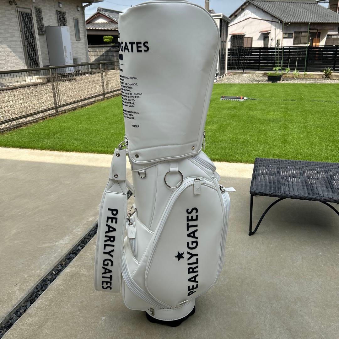 【超美品】パーリーゲイツ　PEARLY GATES　マットレザー　キャディバッグ