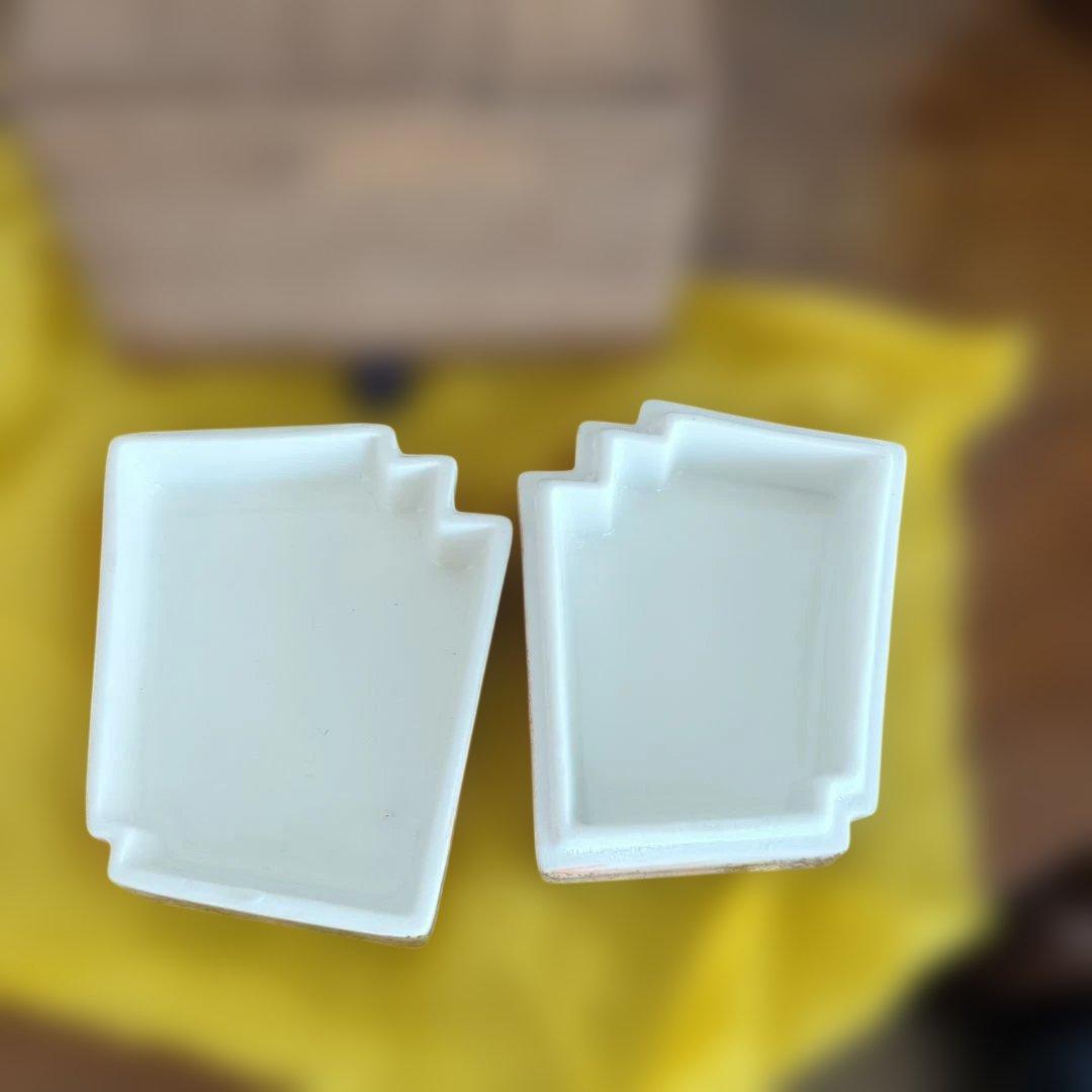 骨董　香合　百人一首　小倉　茶道具　陶器　木箱　小物入れ