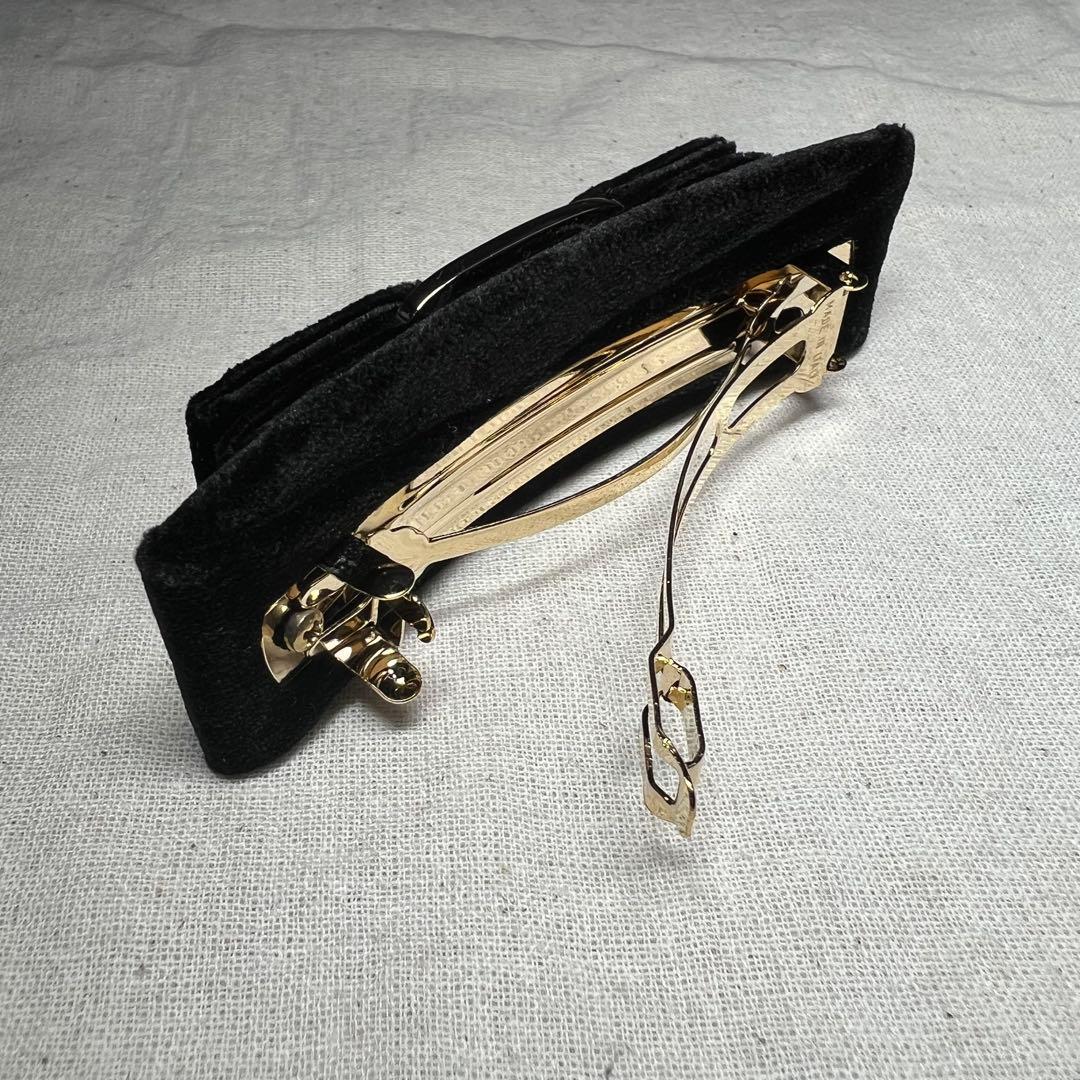 希少 Salvatore Ferragamo ヘアアクセサリー ベロア バレッタ