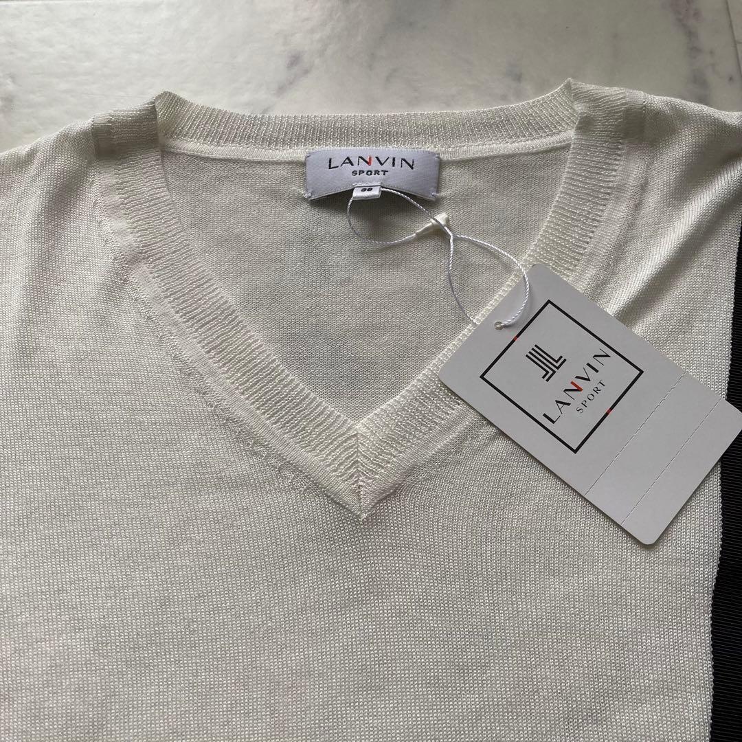 定価38500円【新品】レディース38ランバンスポール リボン付きニット