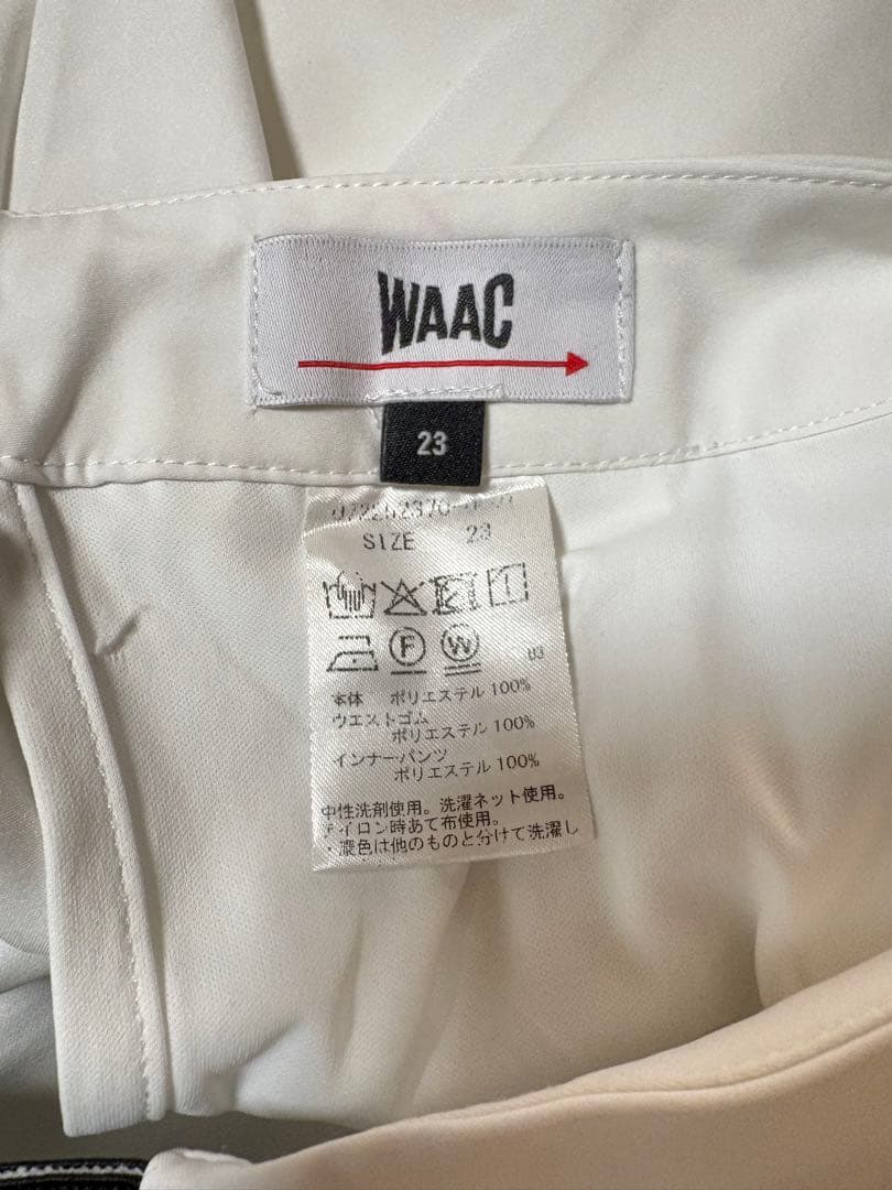 WAAC ホワイト プリーツスカート 23