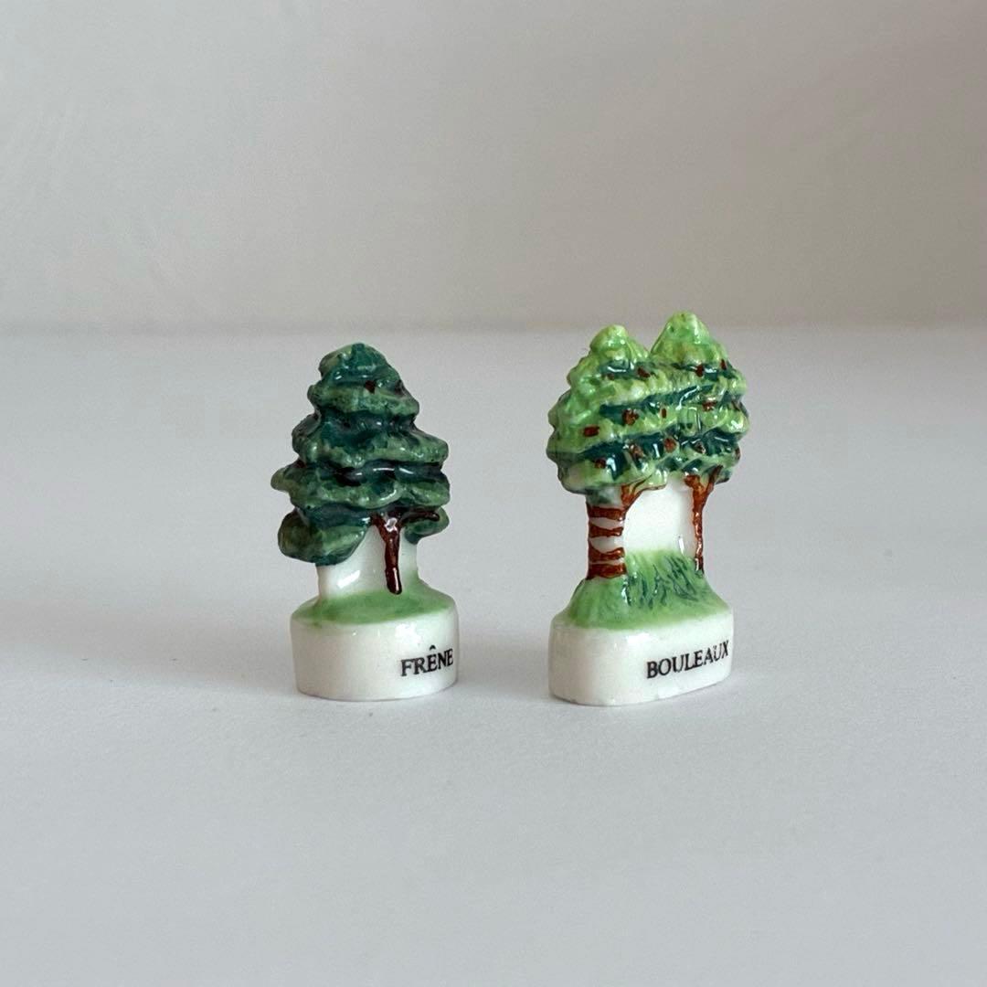フランスの樹木　フェーブ　ヴィンテージ　フランス　陶器　ミニチュア　置物