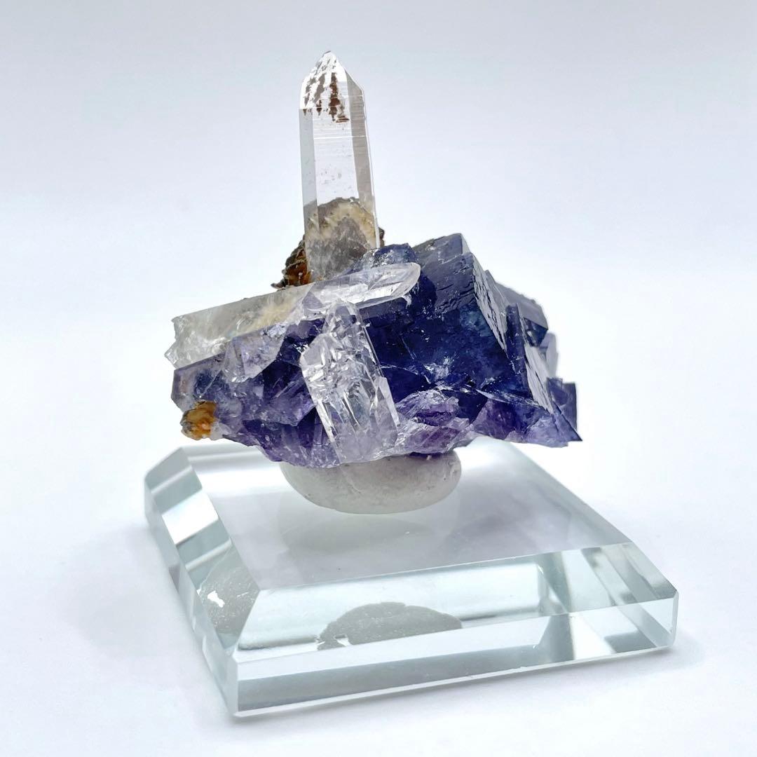 中国 ヤオガンシャン産 フローライト/水晶 共生 鉱物標本