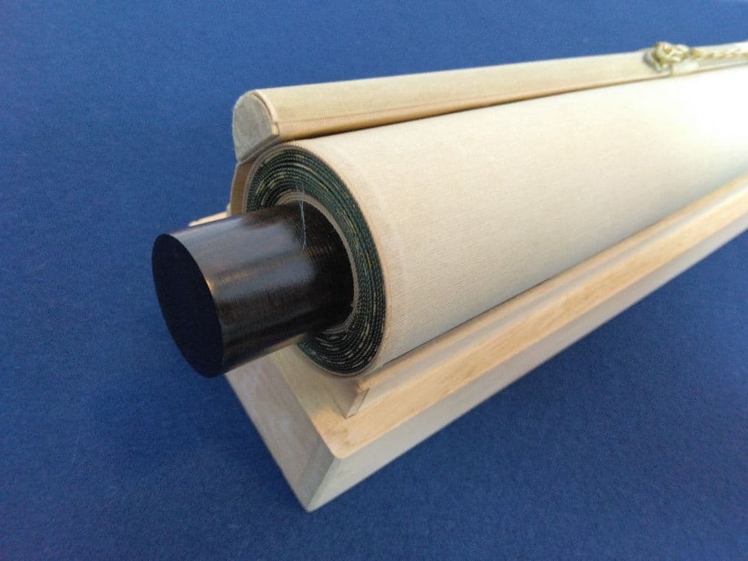 小暮成起【師：前田青邨】彩色山水　絹本　掛軸