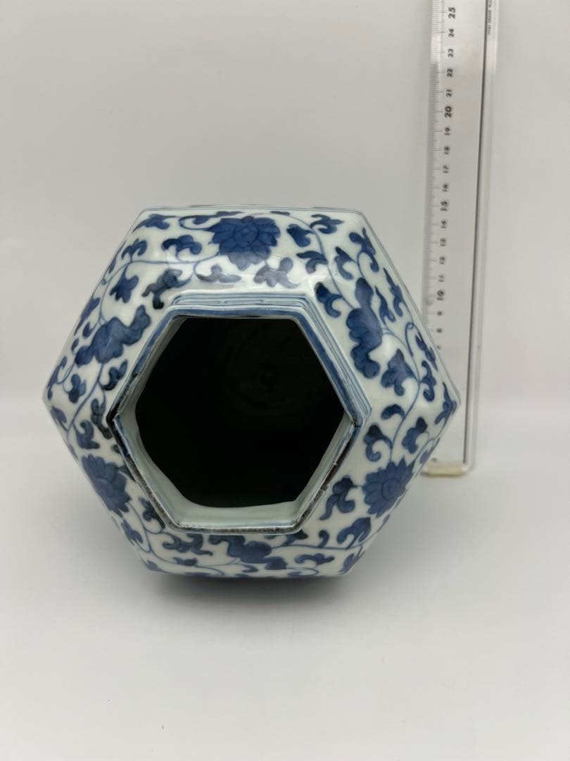 中国明朝染付花瓶茶道具　骨董　古美術　コレクション　唐物　アンティーク青磁　江戸