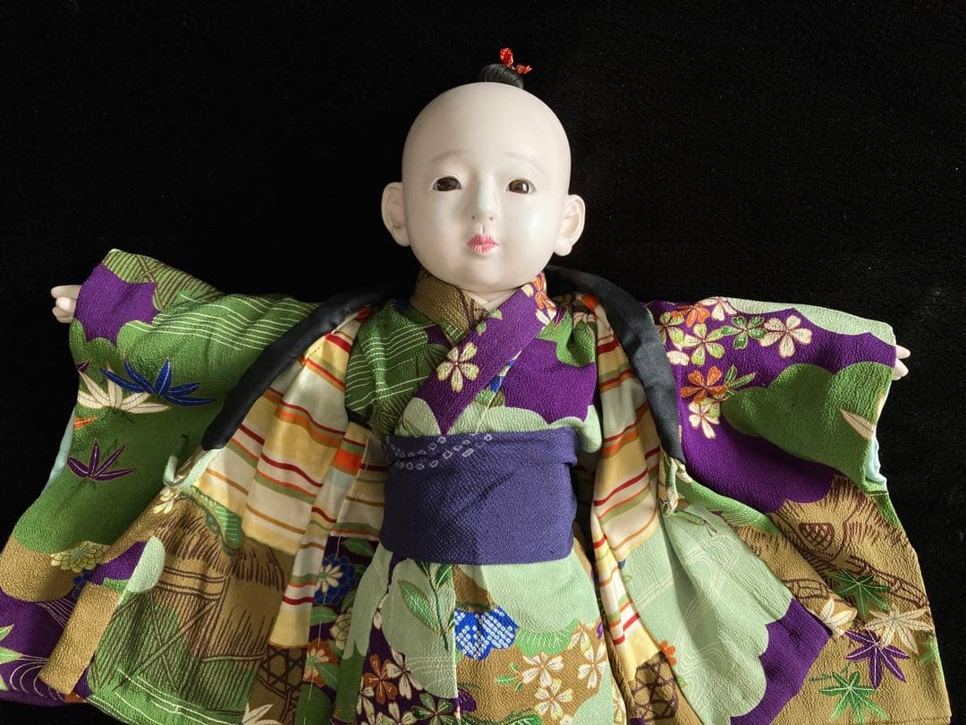 大変作りの良い人形　市松人形　抱き人形　日本人形　54㎝　男の子