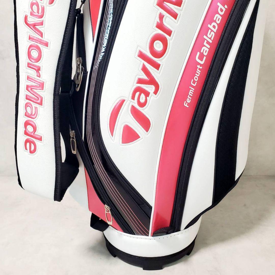 テーラーメイド キャディバッグ レディース ホワイト×ピンク ゴルフバッグ