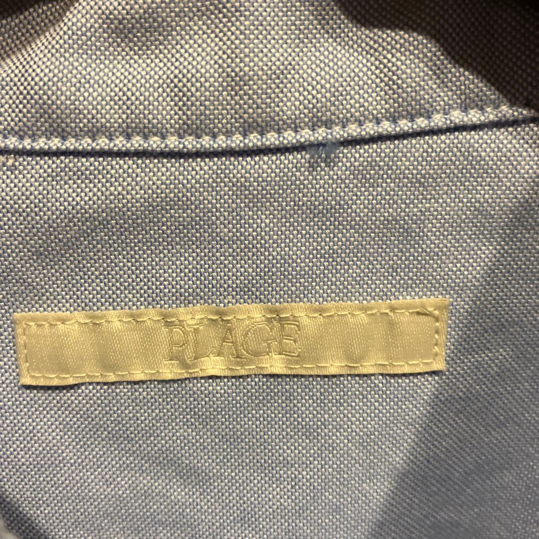 サックスブルー 長袖シャツ フリーサイズ