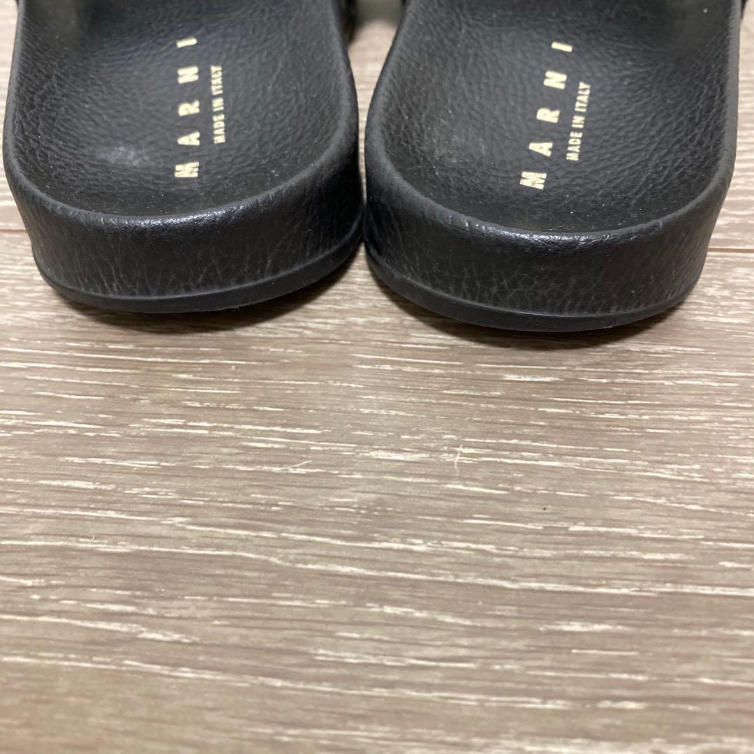 MARNI ロゴ入り ブラック サンダル 37