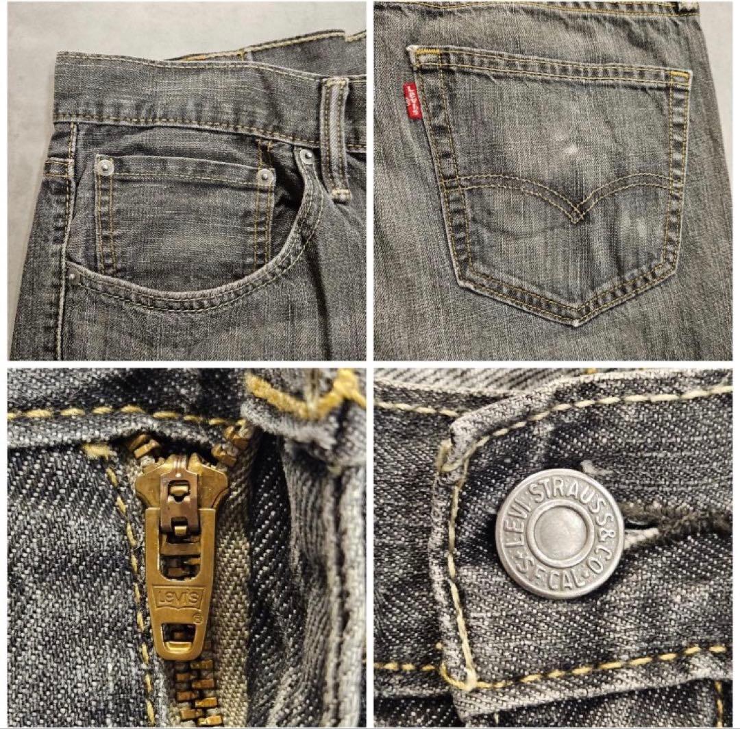 リーバイス527 Levis 先染めブラック　W34 フレアデニム　ブーツカット