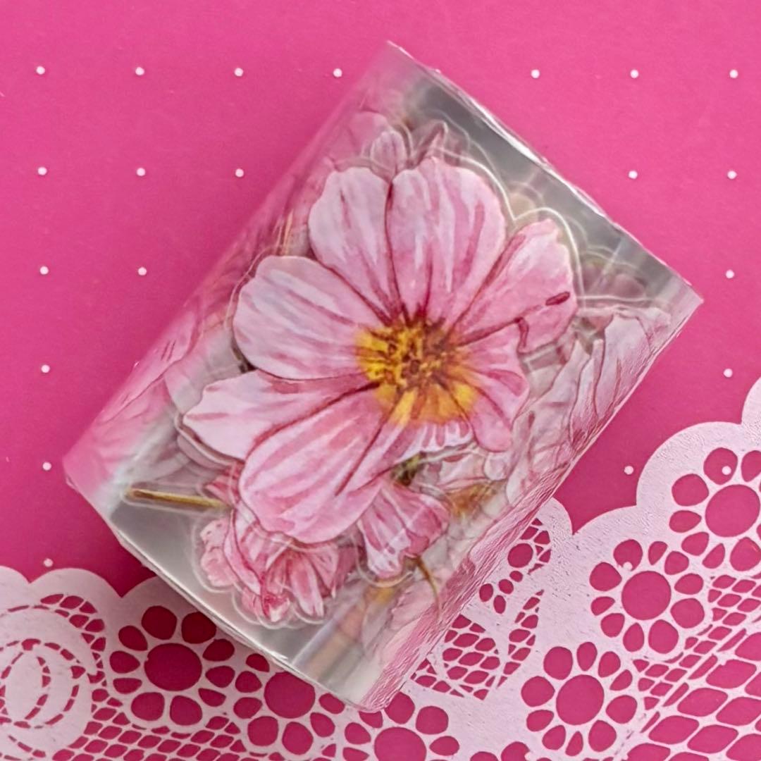 PET 绯桑珞 ダイカット加工 5cm×5m 海外マスキングテープ　花