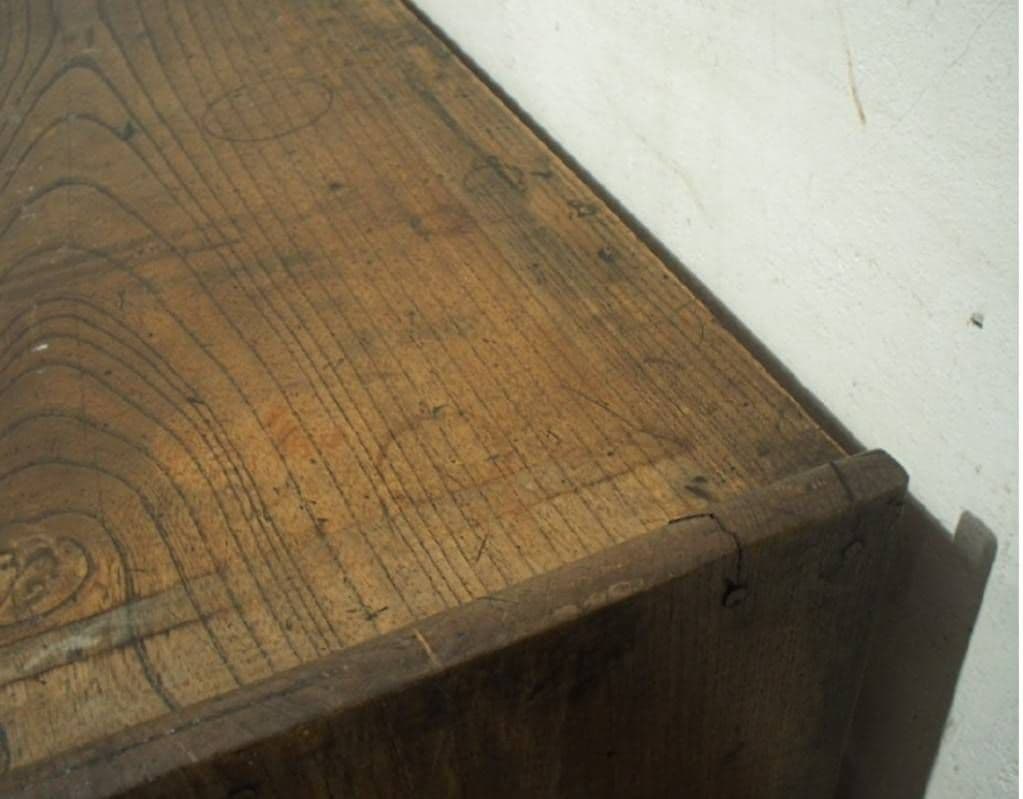 1053 アンティーク　欅の文机　ローテーブル　展示台　引き出し　古家具　レトロ