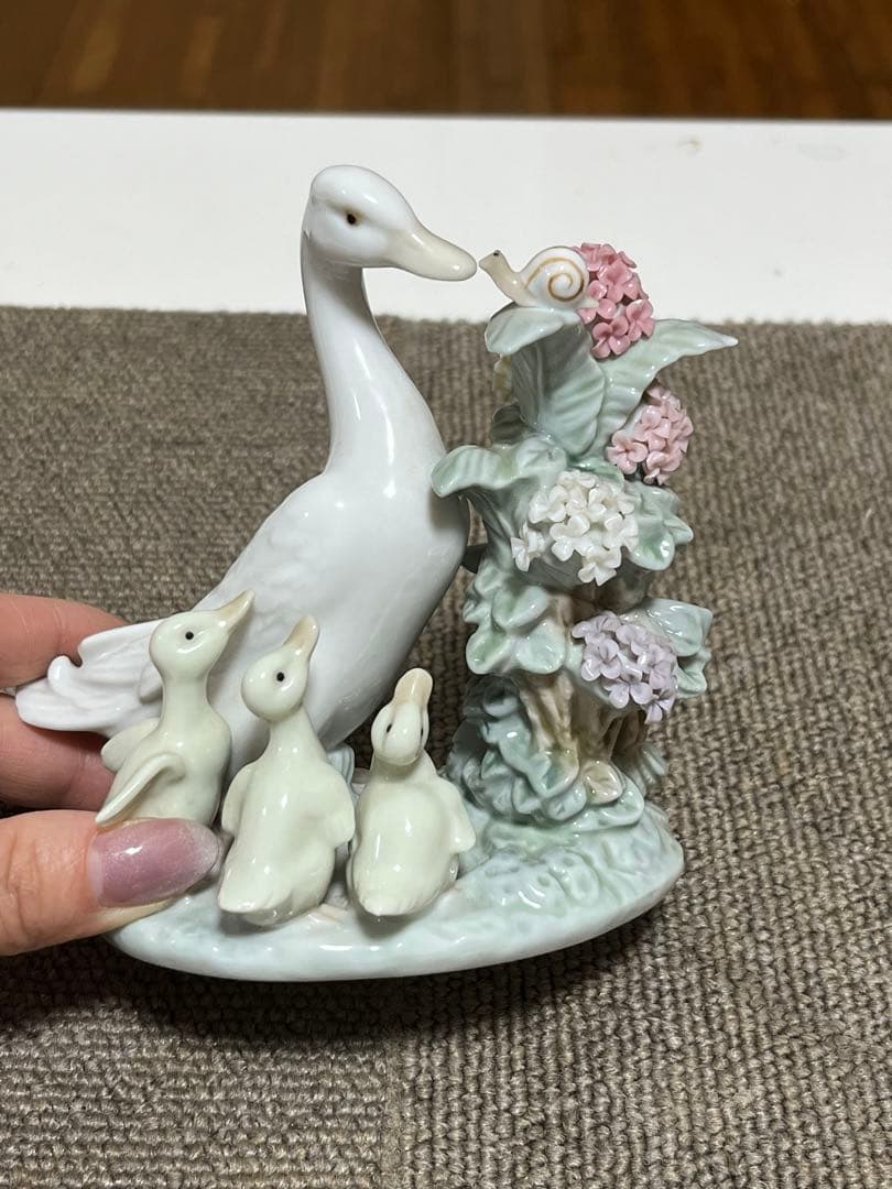 リャドロ　Lladro 陶器人形　カタツムリとアヒルたち