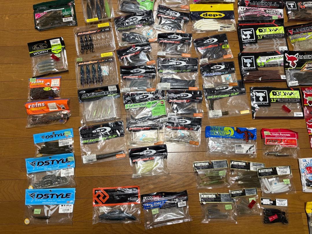 バス釣りルアーワームセット　約200個　大量 バスフィッシング　バス釣り