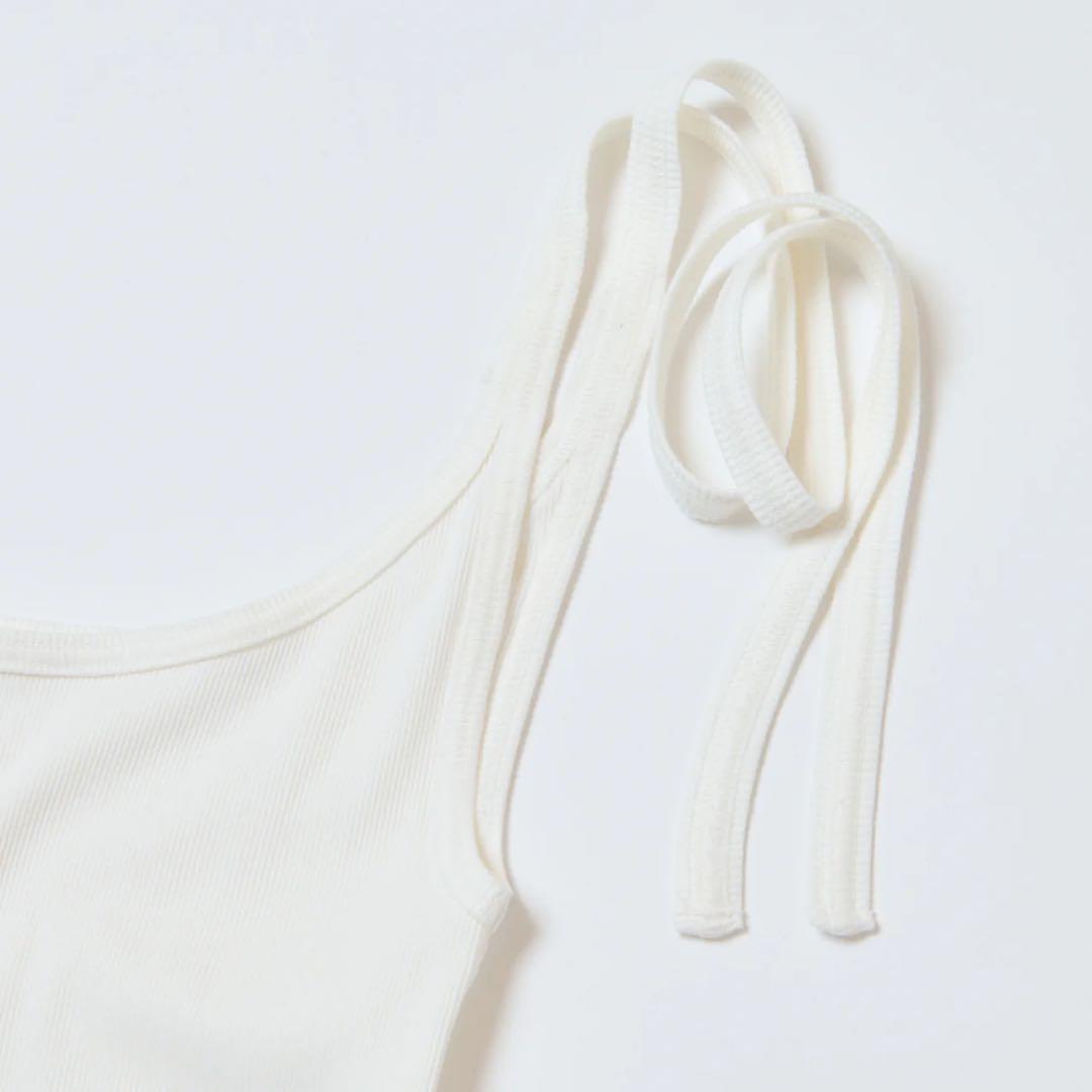トップス SHISHIKUI RIBBON CAMI / WHITE