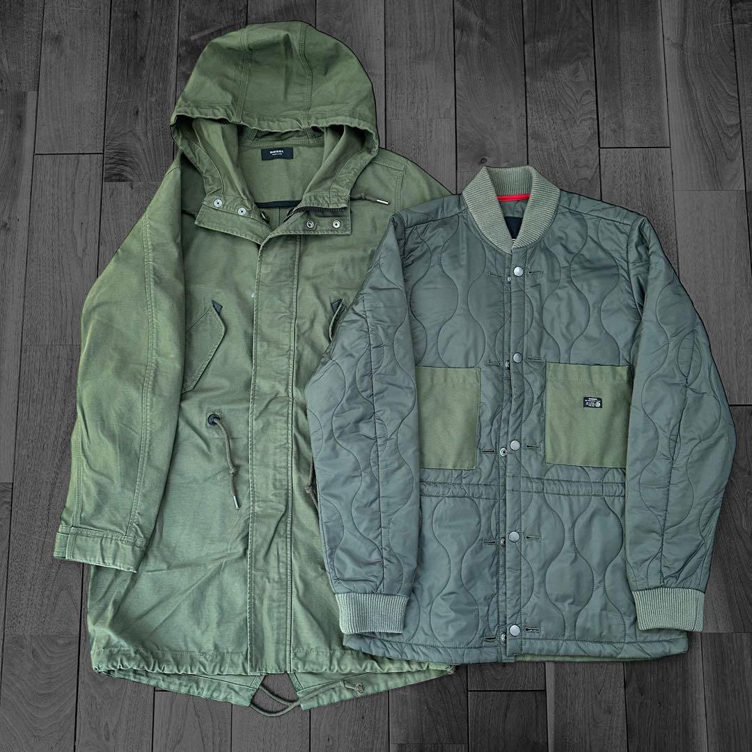 DIESEL 3way モッズコート　カーキ　y2k archive 00s