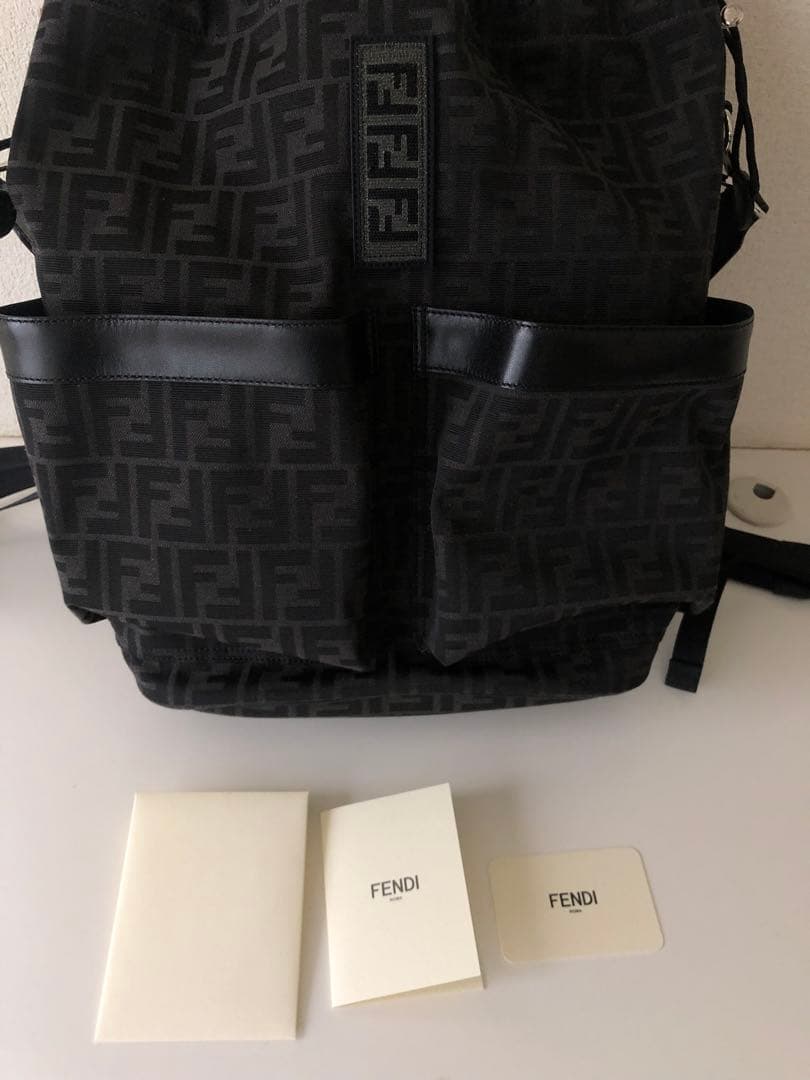 ドローストリングバックパックスモール　ブラックFFファブリック