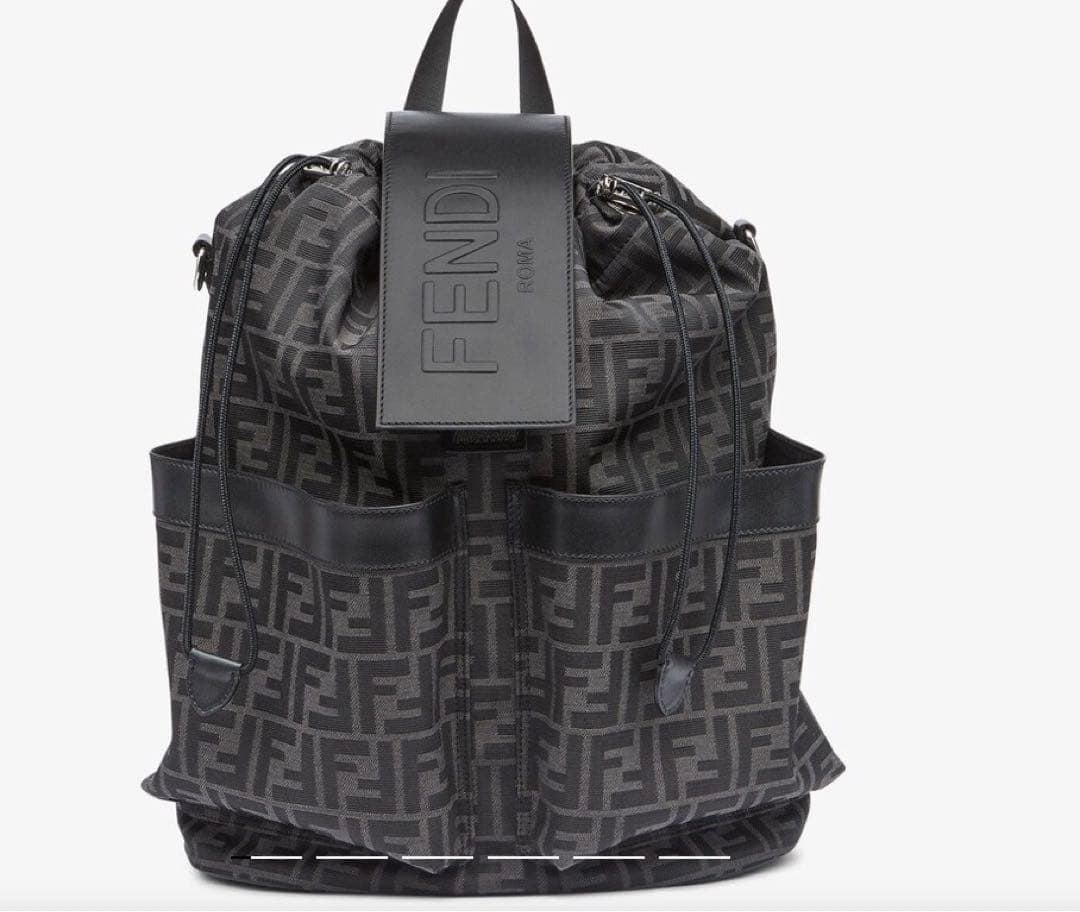 ドローストリングバックパックスモール　ブラックFFファブリック