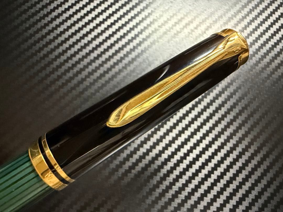 未使用に近い ペリカン 初期型 スーベレーン M800 緑縞 14C M 万年筆