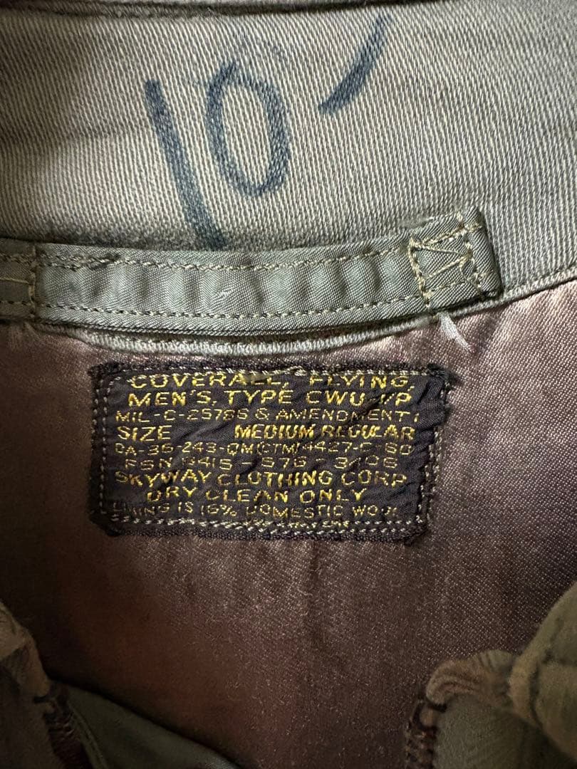 米軍実物CWU-1/PフライトスーツMedium/Regular60s USAF