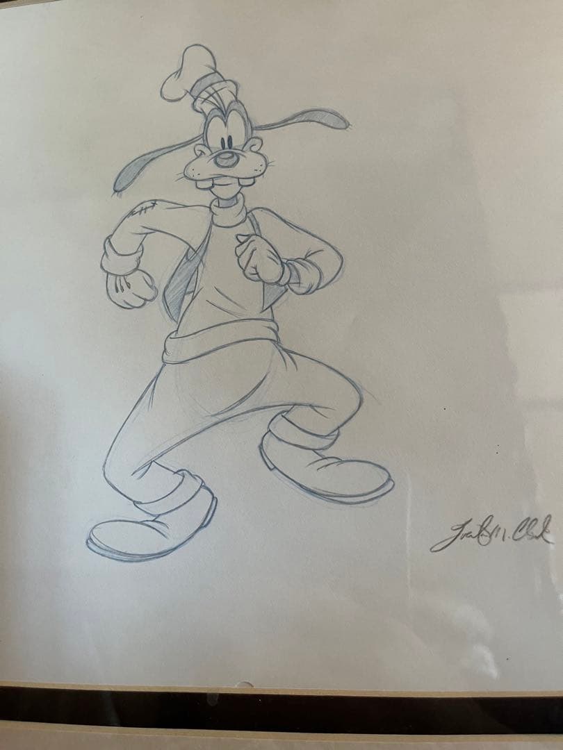 グーフィー鉛筆画レア