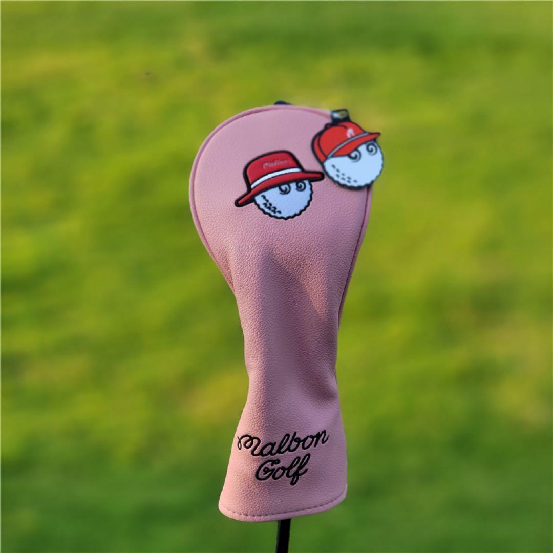 【大人気値下げ4点セット】MalbonGolfマルボンゴルフクラブカバーピンク色