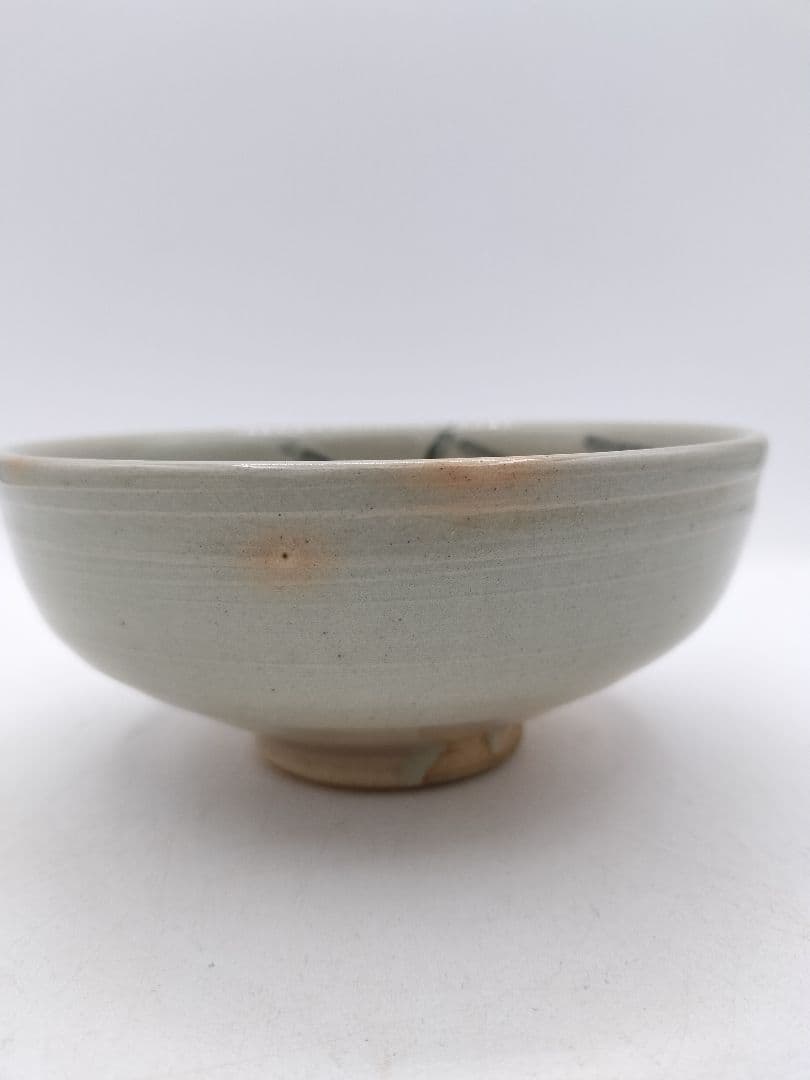 c735 平茶碗 ホタルの絵 朝日焼 紙箱 茶道具 古物