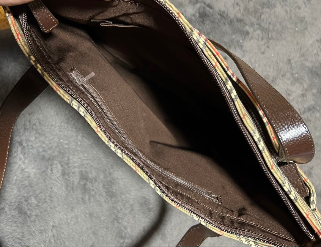 Burberry チェック柄トートバッグ