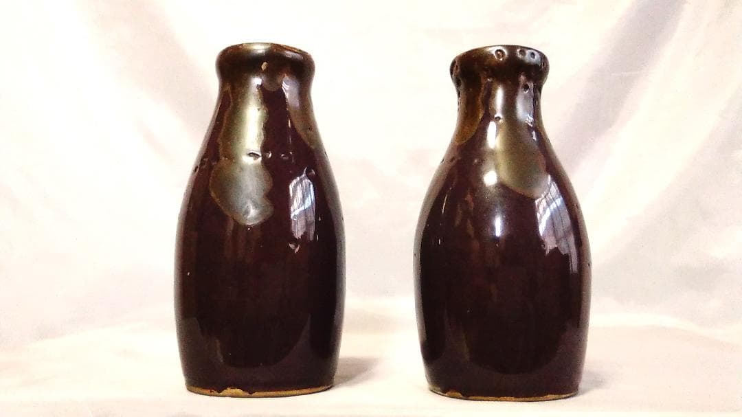 【 宮川香山 窯変釉双花生 】　真葛焼 　明治後期～昭和初期