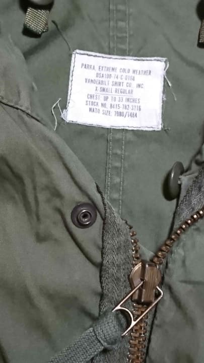 m-65 米軍実物 モッズコート xs 70s  (フードお付します。)