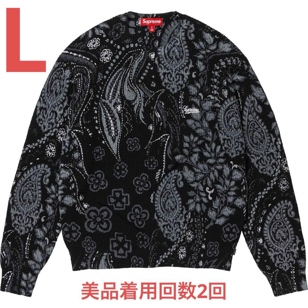 美品 着用回数2回 24ss Printed Paisley Sweater