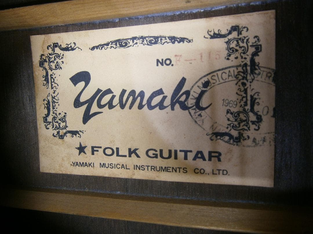 期間限定特価・ヤマキ・YAMAKI＜F-115＞日本製・0フレット・筆記体ロゴ