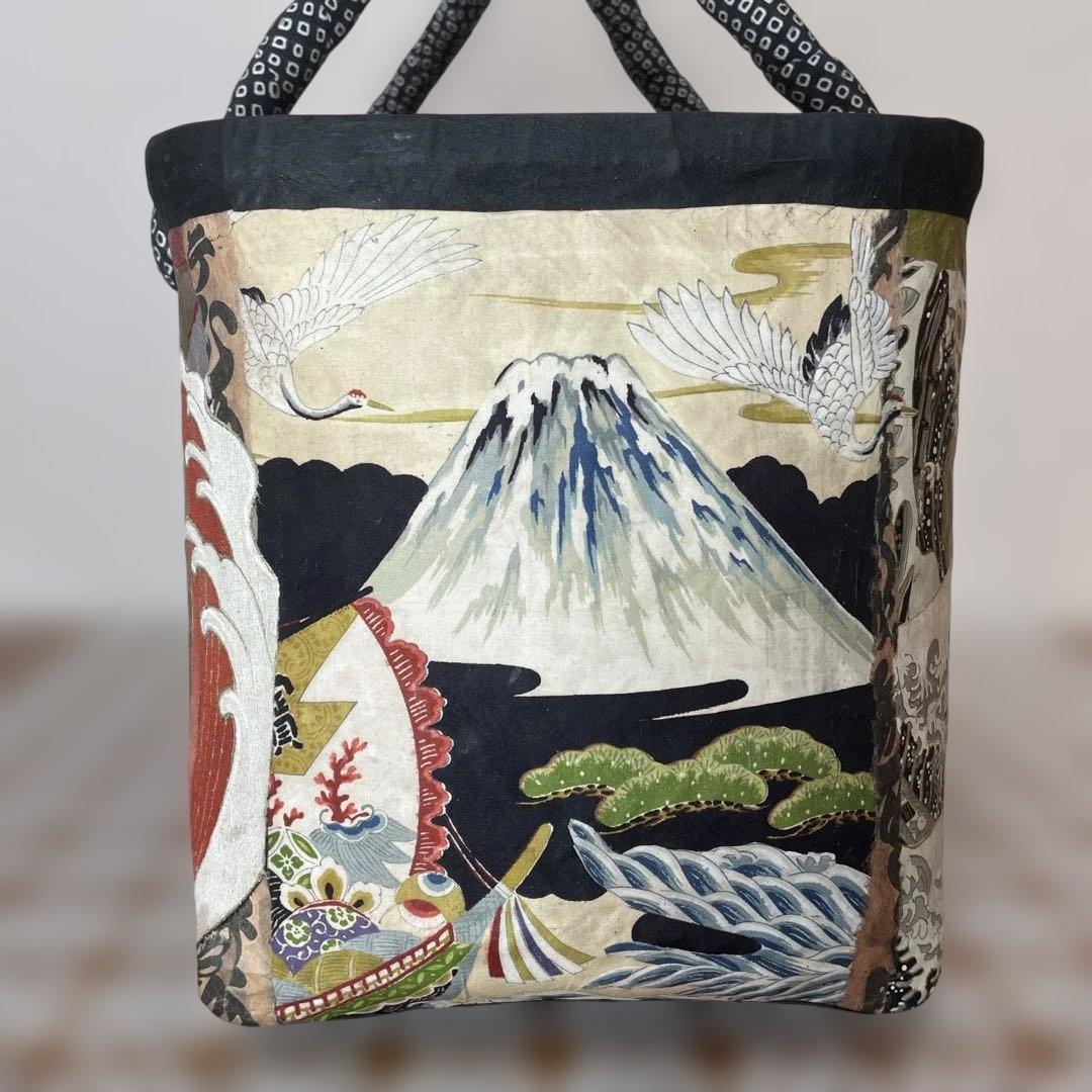 一閑張りバッグ⑩風神雷神